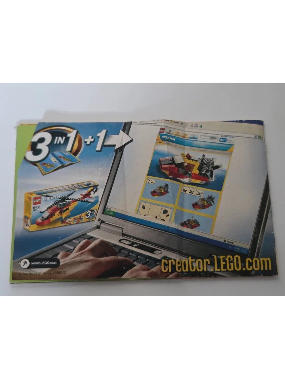 Lego Creator Set 5866 Rotor Rescue Helicopter Instruction Manual Booklet